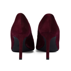 Women stylish, elegant shoes 1366 bordo velour
