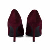 Women stylish, elegant shoes 1366 bordo velour