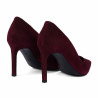 Women stylish, elegant shoes 1366 bordo velour