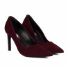Women stylish, elegant shoes 1366 bordo velour