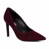 Women stylish, elegant shoes 1366 bordo velour