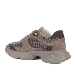 Women sport shoes 6102 sand velour combined