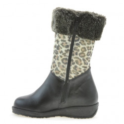 Small children knee boots 24c black+tigrays