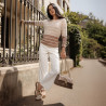 Women shoulder bag 052g cappuccino lifestyle