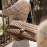 Women shoulder bag 052g cappuccino lifestyle