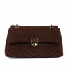 Women shoulder bag 052g suede cafe