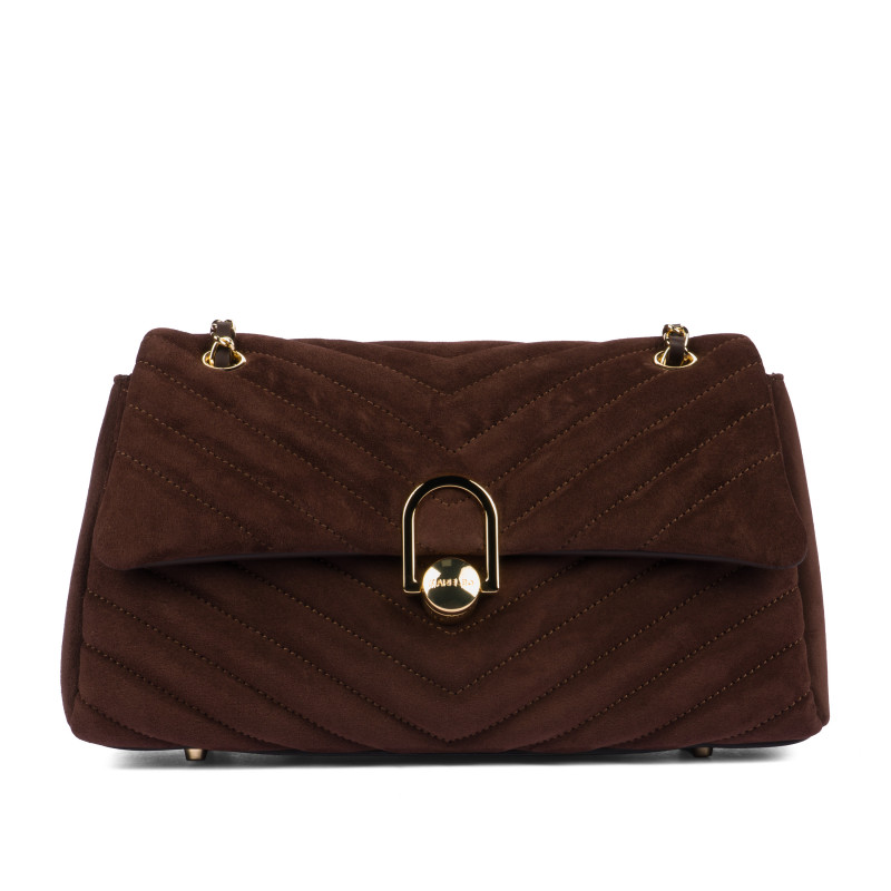 Women shoulder bag 052g suede cafe