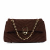 Women shoulder bag 052g suede cafe
