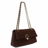Women shoulder bag 052g suede cafe
