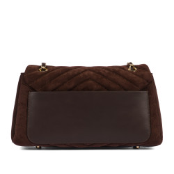 Women shoulder bag 052g suede cafe
