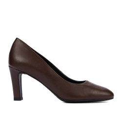 Women stylish, elegant shoes 1374 brown