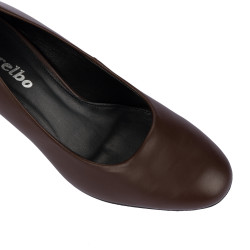 Women stylish, elegant shoes 1374 brown