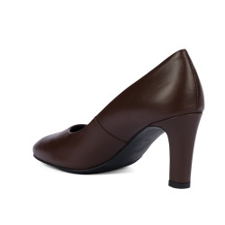 Women stylish, elegant shoes 1374 brown