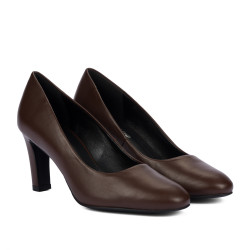Women stylish, elegant shoes 1374 brown