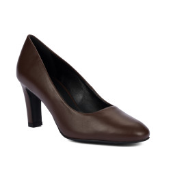 Women stylish, elegant shoes 1374 brown