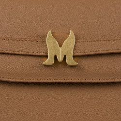 Women shoulder bag 033g golden brown
