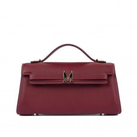 Women shoulder bag 041g burgundy