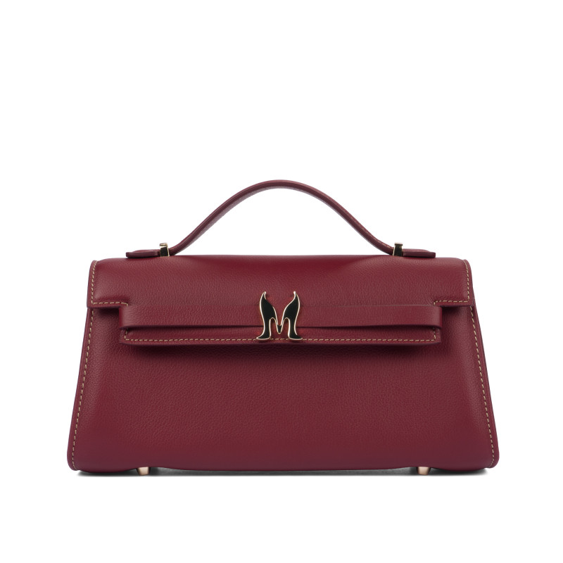 Women shoulder bag 041g burgundy