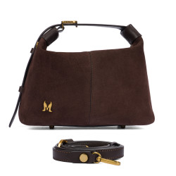 Women hand bag 037-1g camoscio coffe beans