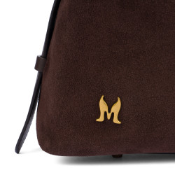 Women hand bag 037-1g camoscio coffe beans