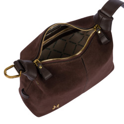 Women hand bag 037g camoscio coffe beans