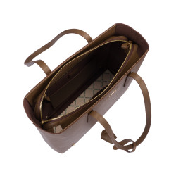 Women shoulder bag 034g brown caviar