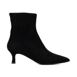Ghete cu toc dama 1416 black velour