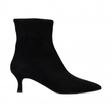Ghete cu toc dama 1416 black velour