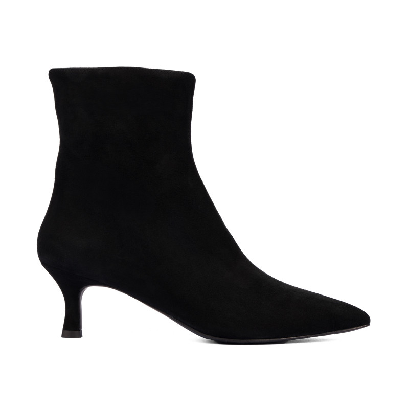 Ghete cu toc dama 1416 black velour