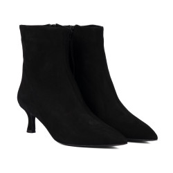 Ghete cu toc dama 1416 black velour