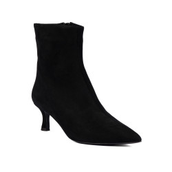 Ghete cu toc dama 1416 black velour