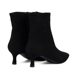 Ghete cu toc dama 1416 black velour