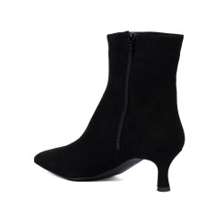 Ghete cu toc dama 1416 black velour