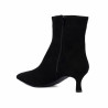 Ghete cu toc dama 1416 black velour