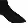 Ghete cu toc dama 1416 black velour