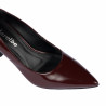 Women stylish, elegant shoes 1372 patent bordo