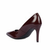 Women stylish, elegant shoes 1372 patent bordo