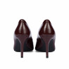 Women stylish, elegant shoes 1372 patent bordo