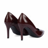 Women stylish, elegant shoes 1372 patent bordo