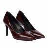 Women stylish, elegant shoes 1372 patent bordo
