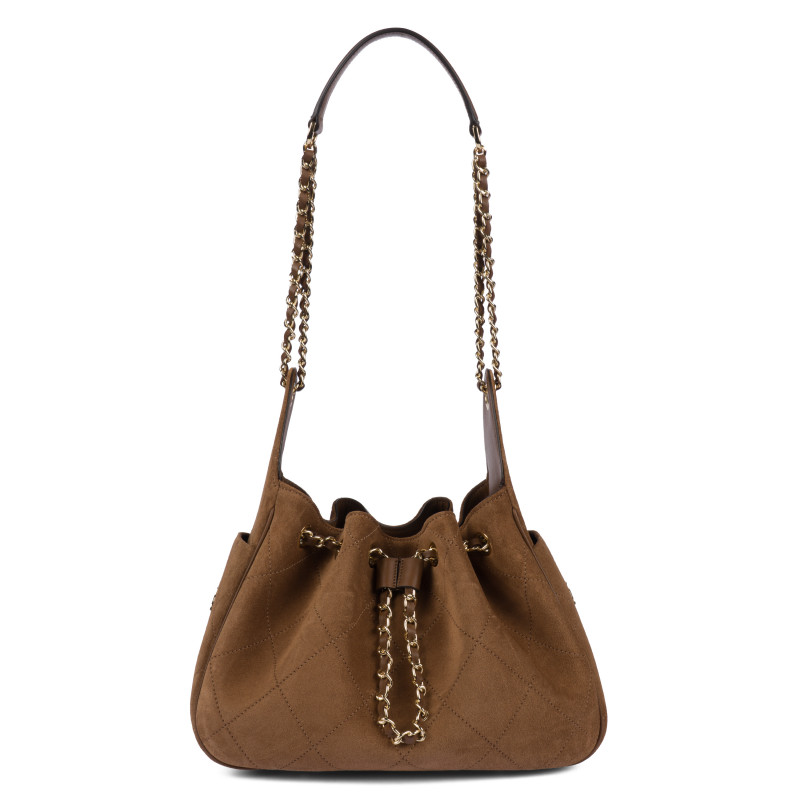 Women shoulder bag 062g suede camel