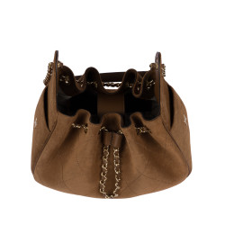 Women shoulder bag 062g suede camel