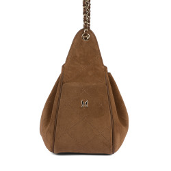 Women shoulder bag 062g suede camel