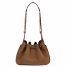 Women shoulder bag 062g suede camel
