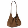 Women shoulder bag 062g suede camel