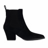 Ghete cu toc dama 1418 black velour
