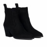 Ghete cu toc dama 1418 black velour