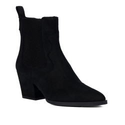 Ghete cu toc dama 1418 black velour