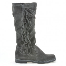 Women knee boots 3243 antracit velour