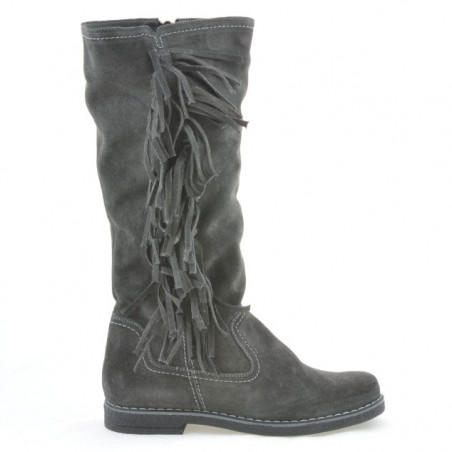 Women knee boots 3243 antracit velour